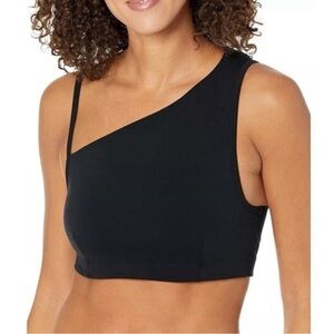 Sweaty Betty Sports Bra Black Asymmetric Sculpt Womens Small One Shoulder
